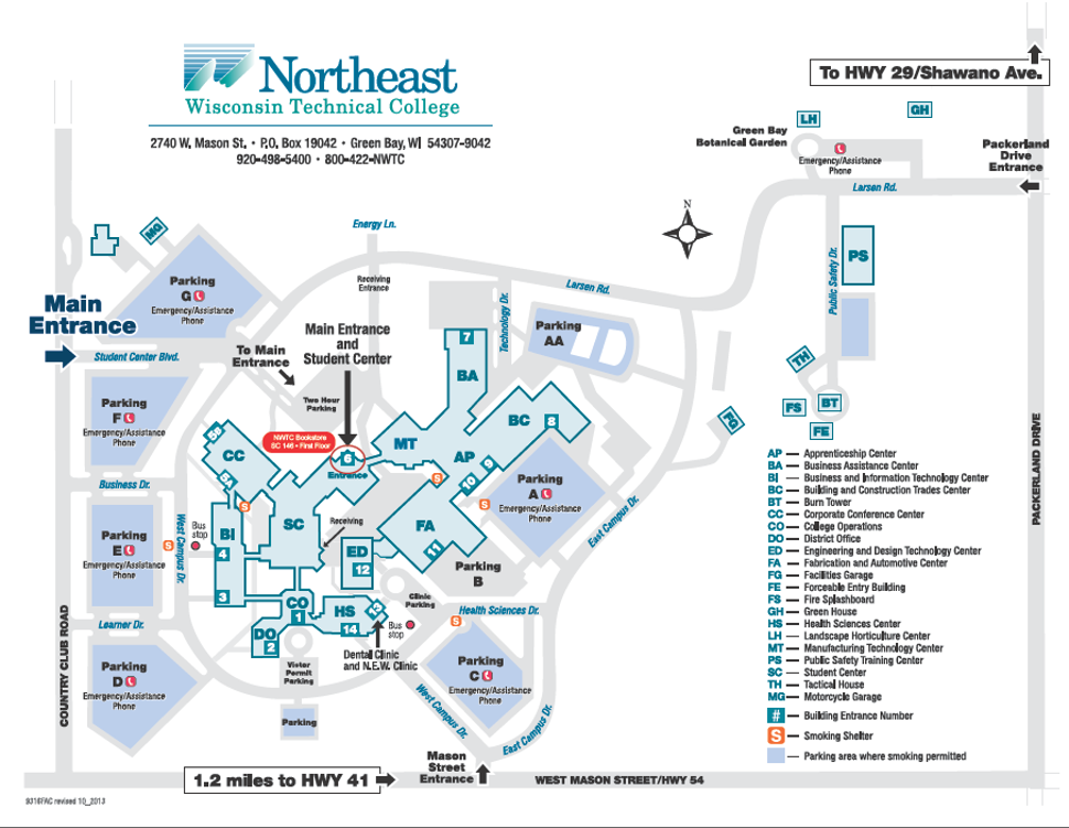 Nwtc Green Bay Campus Map